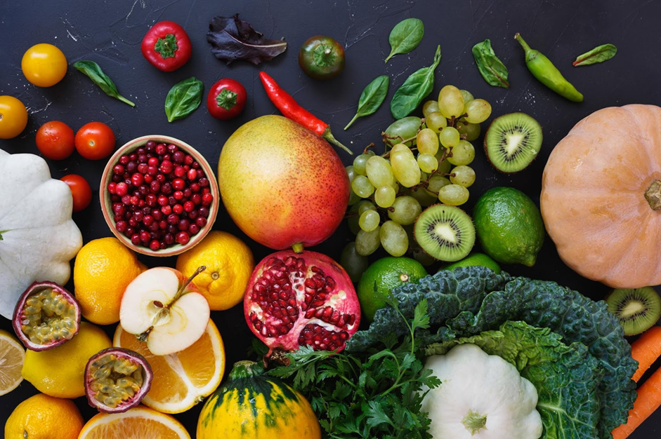 frutta e verdura colorata